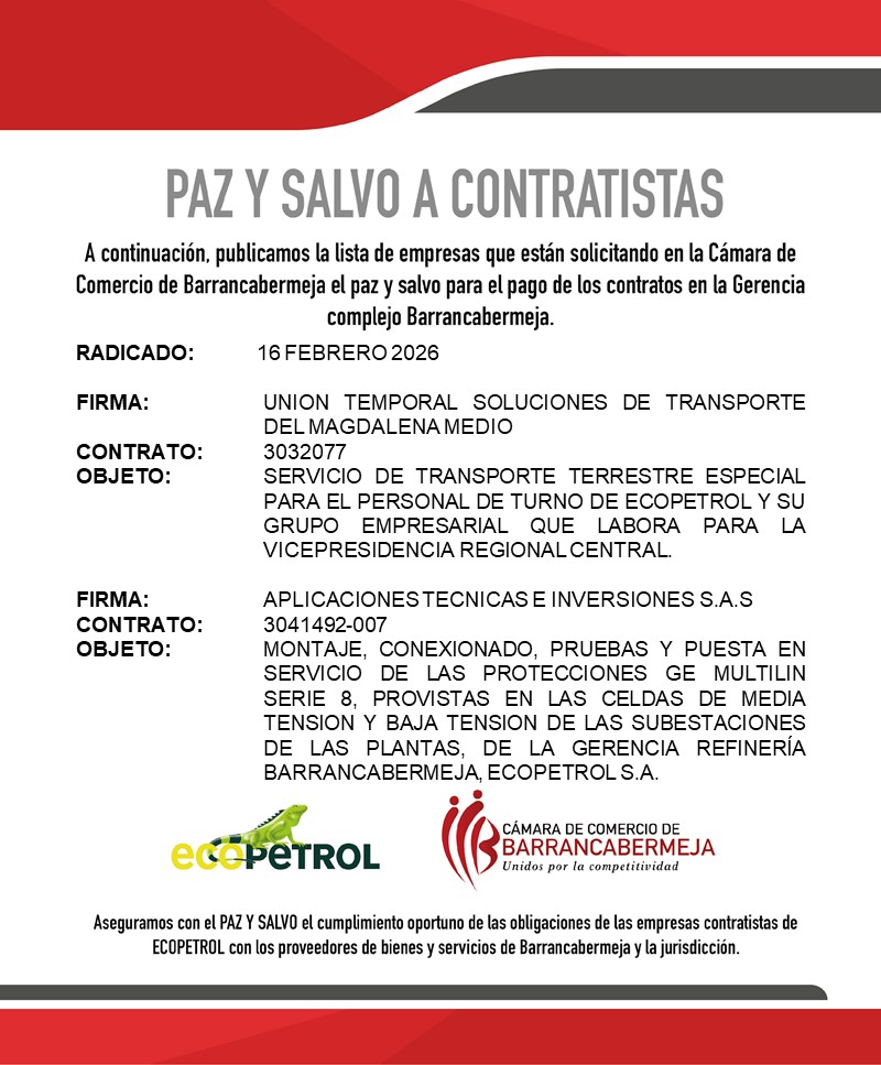 Paz y Salvo 16 febrero 2026