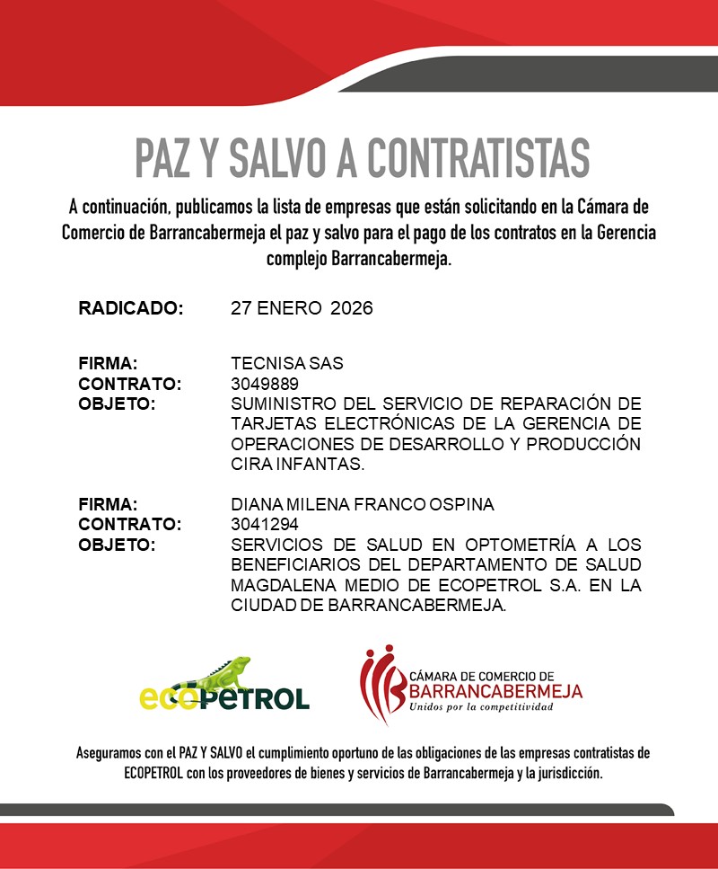 Paz y Salvo 27 enero 2026